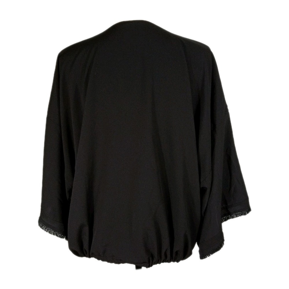 CHICOS 2 Kimono Sleeve Patchwork Zip Front Blouse Sz  L Geometric Floral Boho - Picture 4 of 12